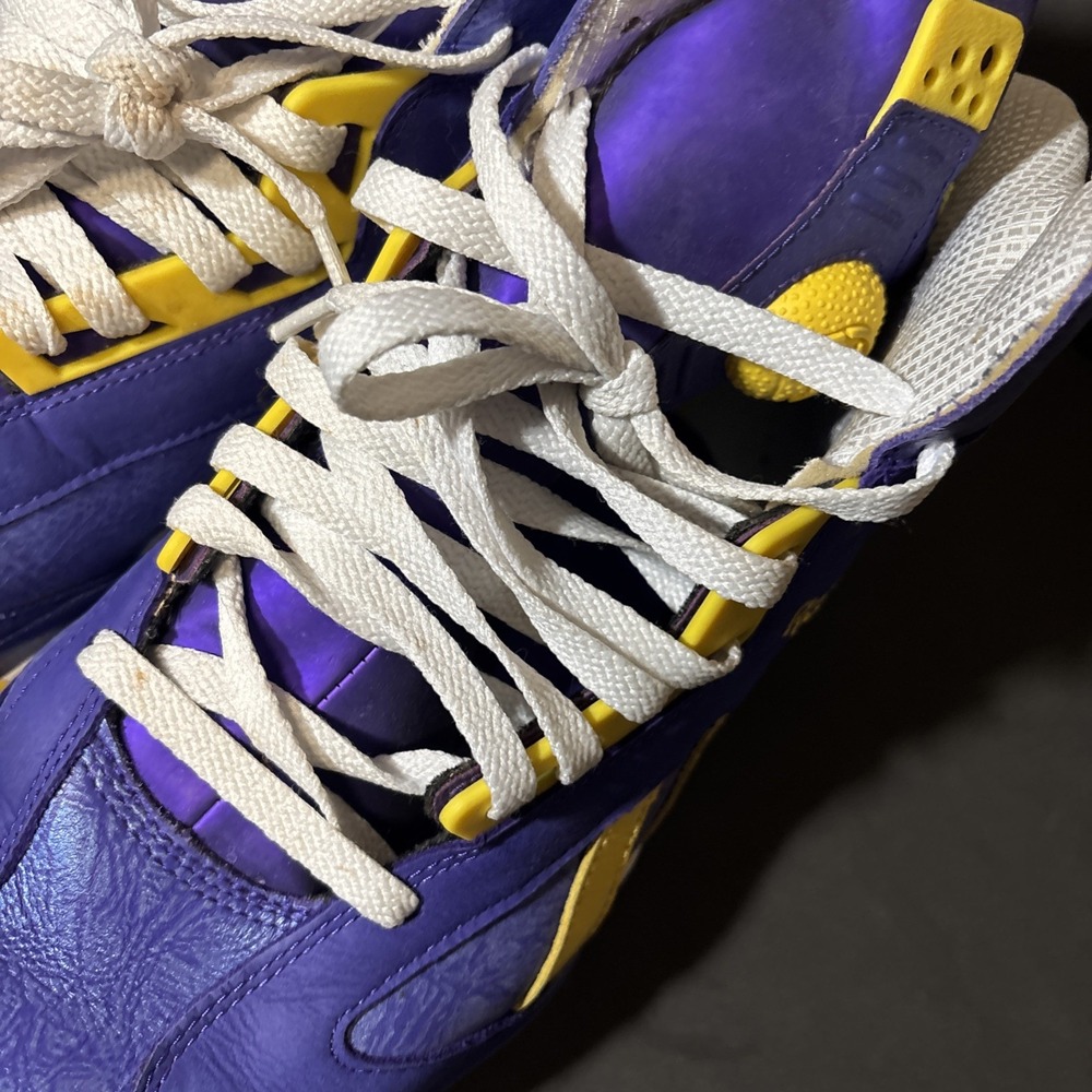 Reebok Shaq Attaq Pump lakers Purple‎ Yellow Men's Size 12 Shaquille O'Neal - Picture 9 of 16